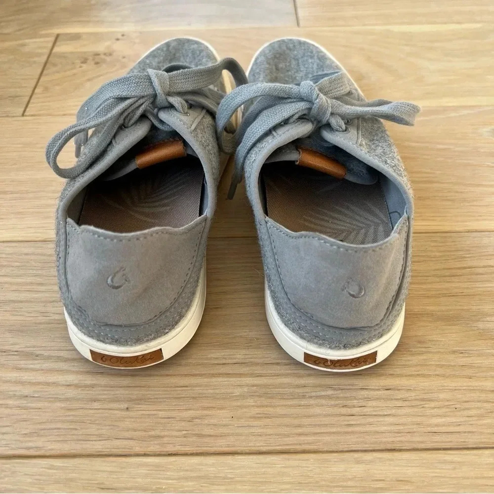 Olukai Women’s Pehuea Li Hulu Wool Sneaker Grey 7.5 Coastal Casual Neutrals - Picture 5 of 7